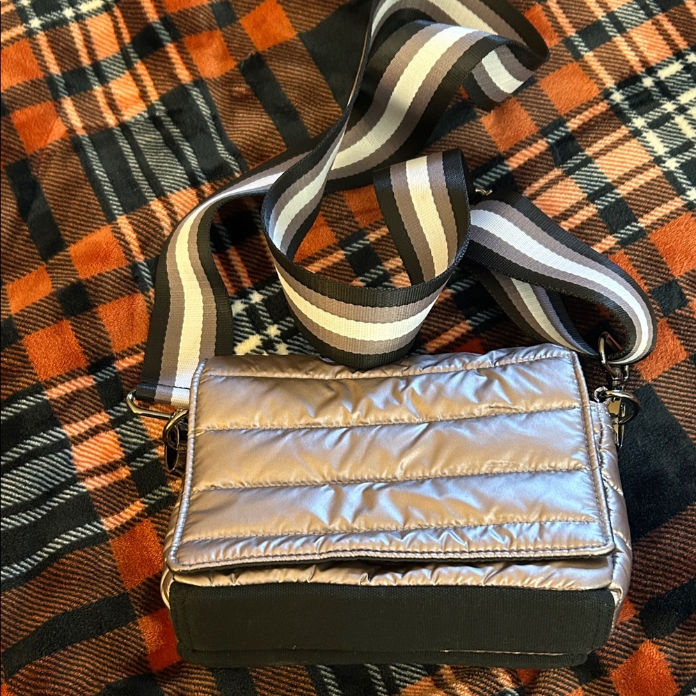 Metallic Light Purple Crossbody Bag